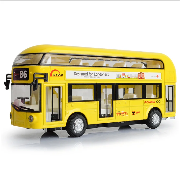 1:50 Alloy Double Deck Tour Bus Air Conditioning Bus City Bus Model Children's Sound And Light Toy Car Yellow Car
1:50 Alloy Double Deck Tour Bus Air Conditioning Bus City Bus Model Children's Sound And Light Toy Car Yellow Car