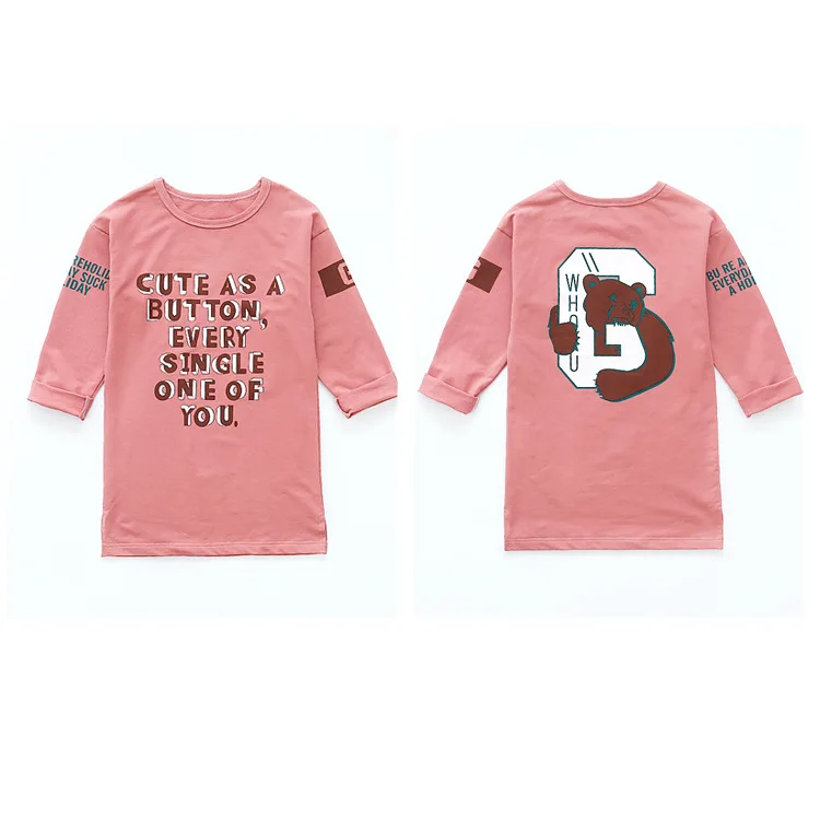 Kids Full T-shirts Girls' Long-sleeved T-shirt with Letter Bear Print Big Kids Spring Autumn Outfit Long Base Fashion Clothes
Kids Full T-shirts Girls' Long-sleeved T-shirt with Letter Bear Print Big Kids Spring Autumn Outfit Long Base Fashion Clothes
