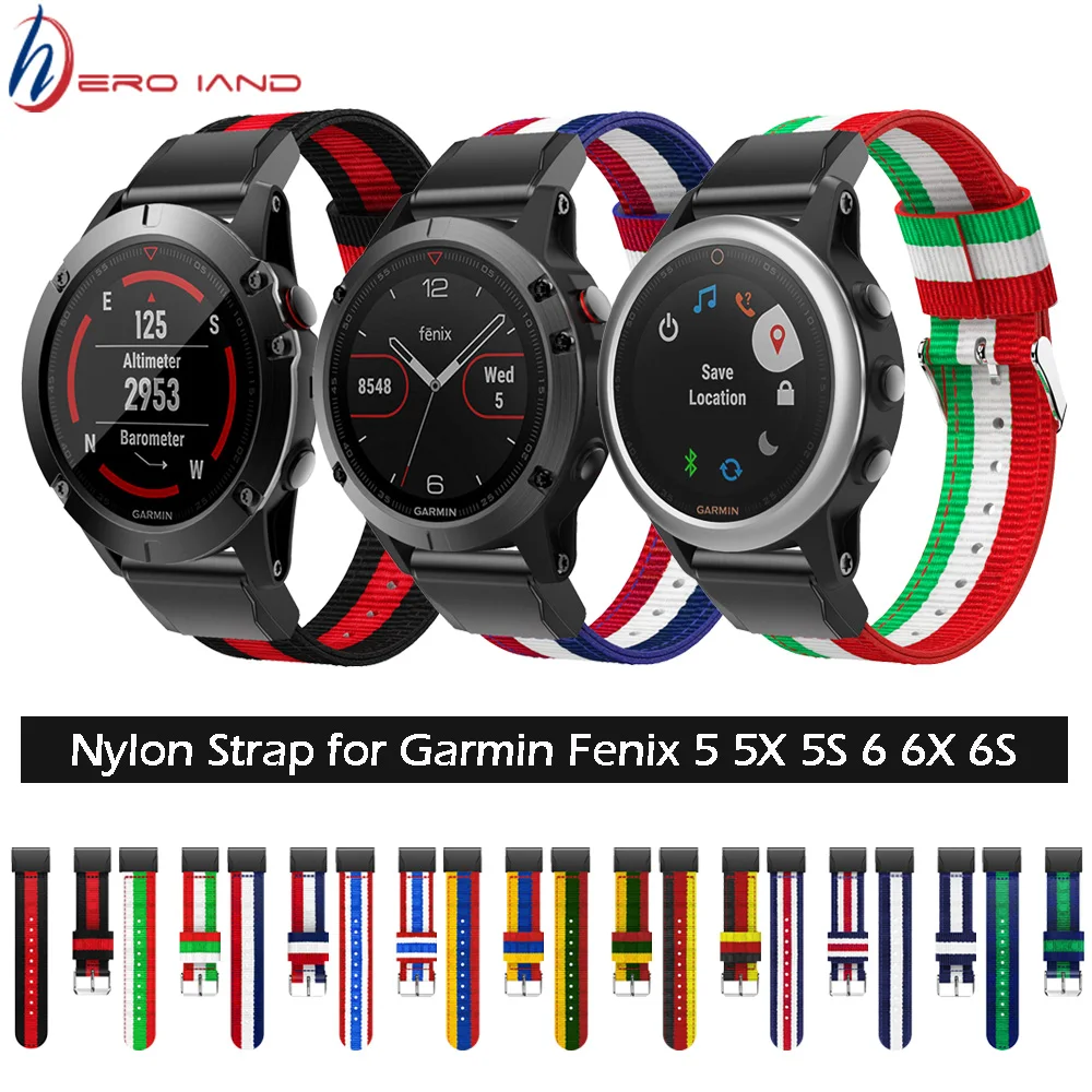 20/22/26mm Nylon Watchband Strap for Garmin Fenix 5 5X 5S Plus 6 6s 6x /3 HR/Forerunner 945 Smart Bracelet Easy Fit Band Correa
20/22/26mm Nylon Watchband Strap for Garmin Fenix 5 5X 5S Plus 6 6s 6x /3 HR/Forerunner 945 Smart Bracelet Easy Fit Band Correa