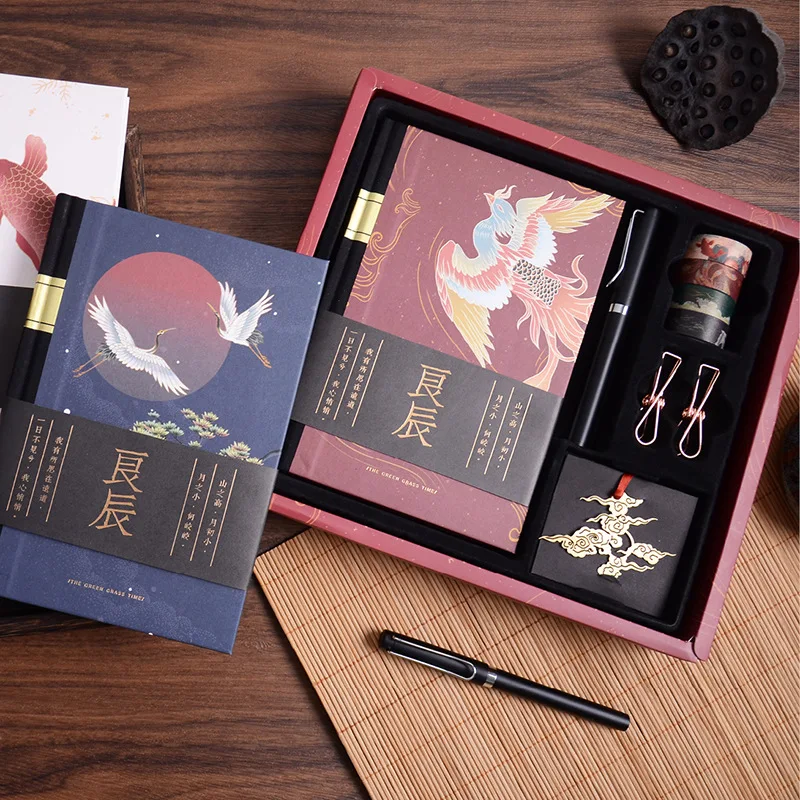 Chinese Style Notebook Gift Box Kawaii Girl Supplies Student Stationery Planner Retro Chinese Notepad Agenda Christmas Gift Box
Chinese Style Notebook Gift Box Kawaii Girl Supplies Student Stationery Planner Retro Chinese Notepad Agenda Christmas Gift Box