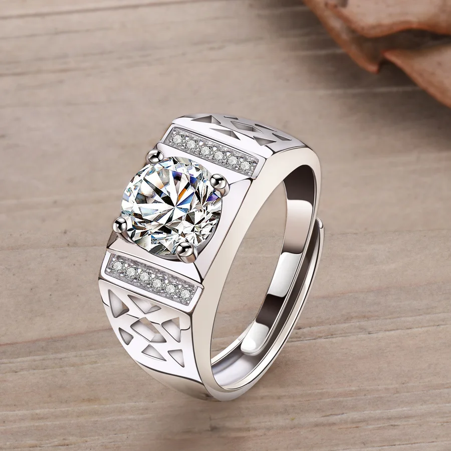 18K White Gold Jewelry Natural White Gold Moissanite Wedding Ring Set for Couple Anillos De Bizuteria Tension Setting Men Rings 
18K White Gold Jewelry Natural White Gold Moissanite Wedding Ring Set for Couple Anillos De Bizuteria Tension Setting Men Rings