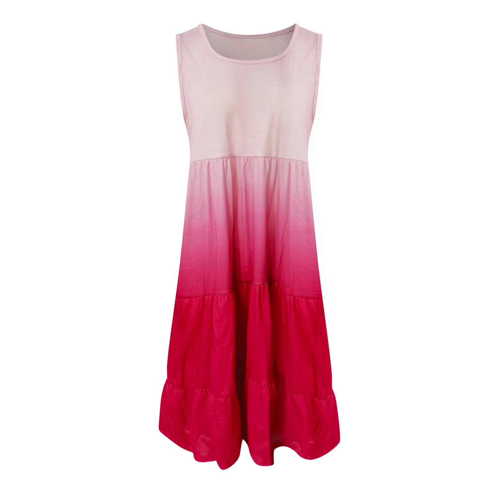 2021 European Slim Elegant Women's Summer Dresses American Women's Casual Wear Gradient Color Sleeveless Dress Vestidos Robes
2021 European Slim Elegant Women's Summer Dresses American Women's Casual Wear Gradient Color Sleeveless Dress Vestidos Robes