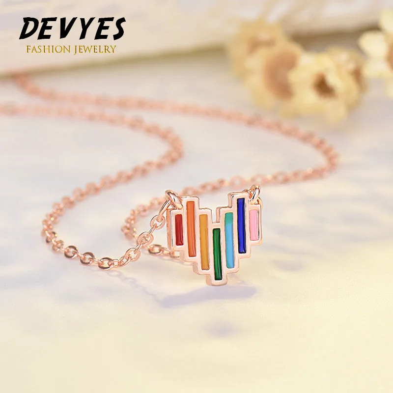 New Colorful Heart Clavicle Chain Korean Simple Personality Necklace Pendant Temperament Rainbow Love Student Necklace Female
New Colorful Heart Clavicle Chain Korean Simple Personality Necklace Pendant Temperament Rainbow Love Student Necklace Female