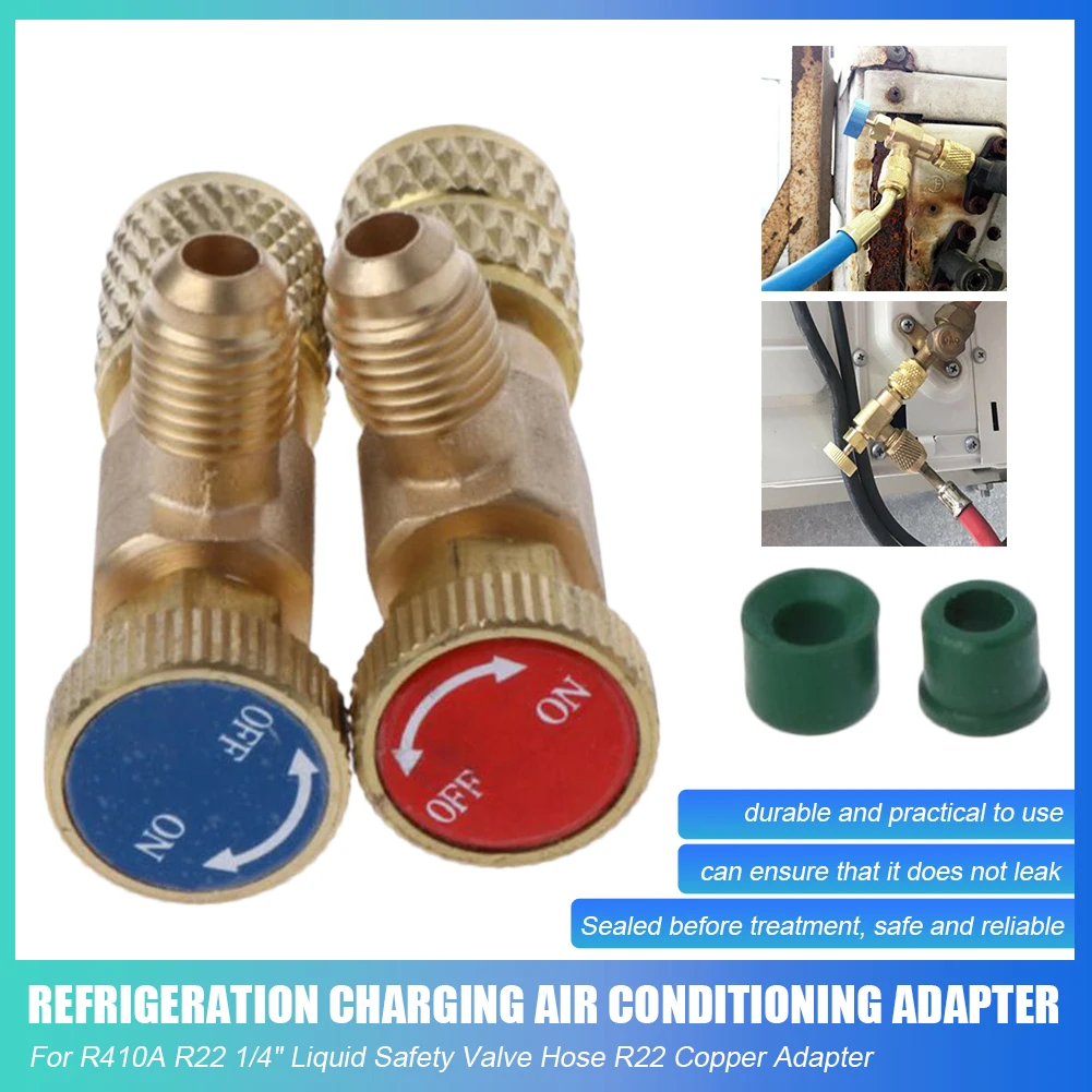 Refrigerant Charging Valve 1/4" Male to 1/4" Female Air Conditioning Adapter for R410A R22 Copper Fitting Adapter Safety Valve
Refrigerant Charging Valve 1/4" Male to 1/4" Female Air Conditioning Adapter for R410A R22 Copper Fitting Adapter Safety Valve