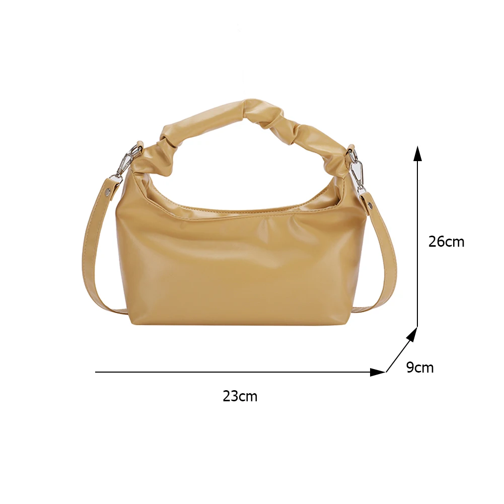 Vintage Women Pure Color PU Leather Shoulder Crossbody Messenger Bag Casual Ladies Pleated Top-handle Handbags Female Cloud Bag
Vintage Women Pure Color PU Leather Shoulder Crossbody Messenger Bag Casual Ladies Pleated Top-handle Handbags Female Cloud Bag