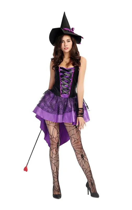 Adult Women Halloween Witch Costume Carnival Party Cosplay Sexy Purple Swallow Tail Witch Dress Suit
Adult Women Halloween Witch Costume Carnival Party Cosplay Sexy Purple Swallow Tail Witch Dress Suit