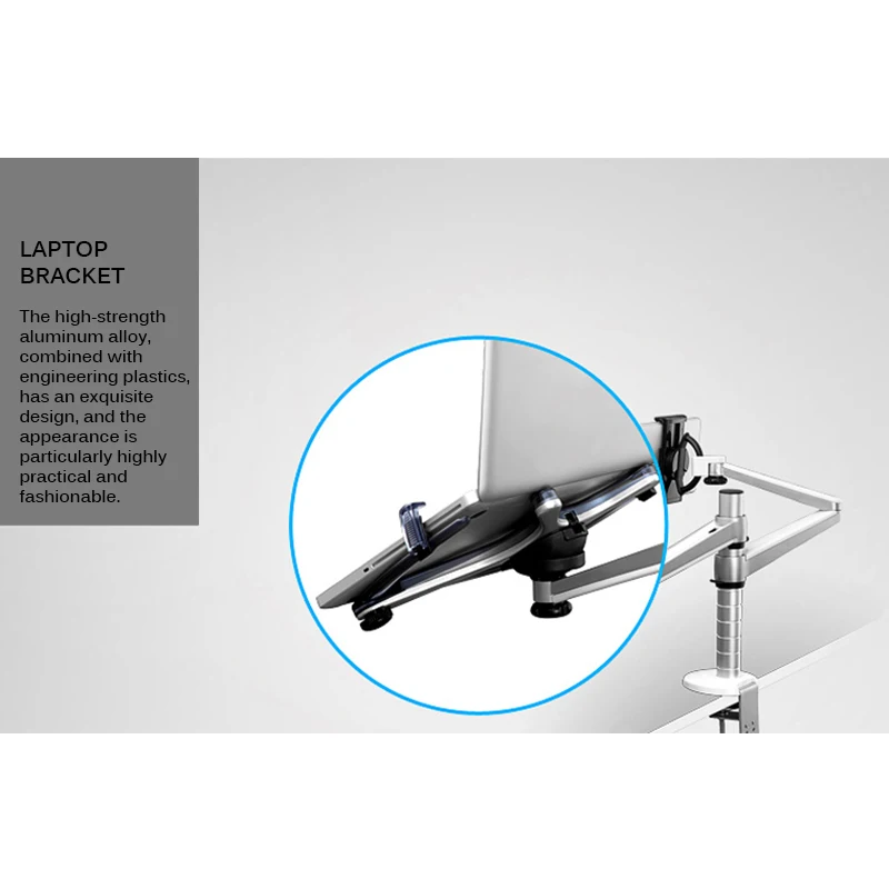 2 in 1 Laptop Stand Aluminum Alloy Height Adjustable Universal Rotation Arm Holder for Tablet Practical Laptop Stand
2 in 1 Laptop Stand Aluminum Alloy Height Adjustable Universal Rotation Arm Holder for Tablet Practical Laptop Stand