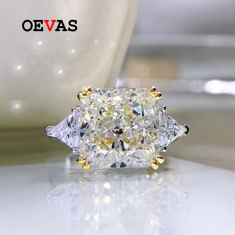 OEVAS 100% 925 Sterling Silver 10*10mm G Color High Carbon Diamond Ice Flower Cut Rings For Women Sparkling Wedding Fine Jewelry
OEVAS 100% 925 Sterling Silver 10*10mm G Color High Carbon Diamond Ice Flower Cut Rings For Women Sparkling Wedding Fine Jewelry