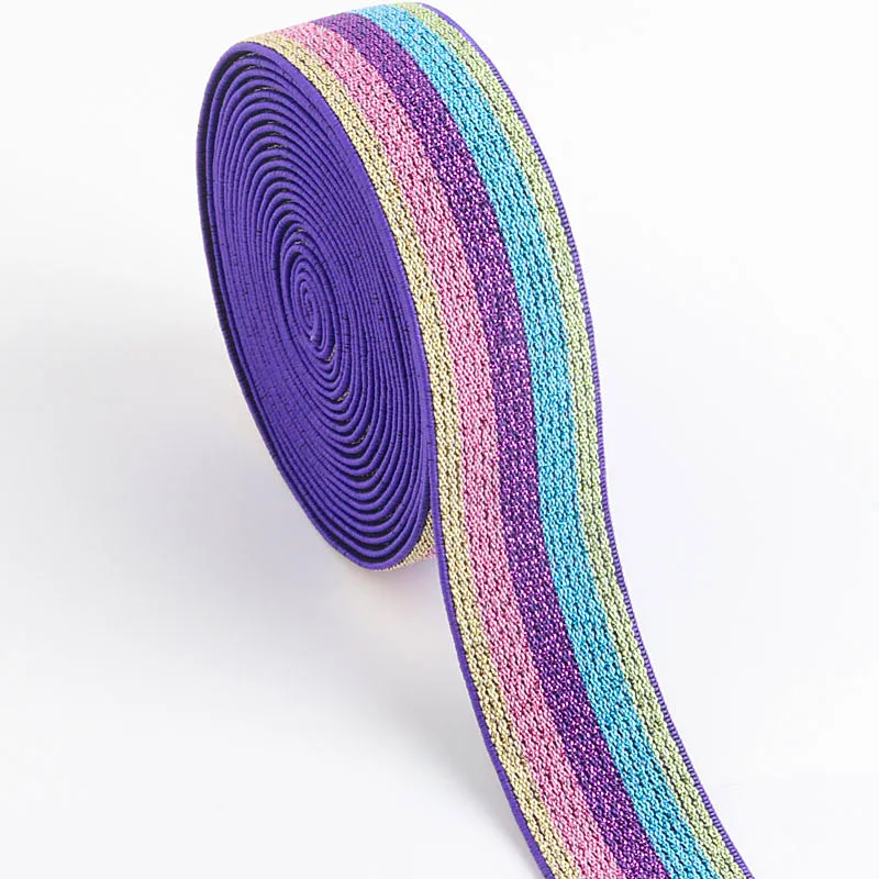 25mm Lattice Elastic Ribbon Sewing Band Multirole Spandex Gillter Strip Lace Fabric Garment Accessory 2.5cm | Дом и сад