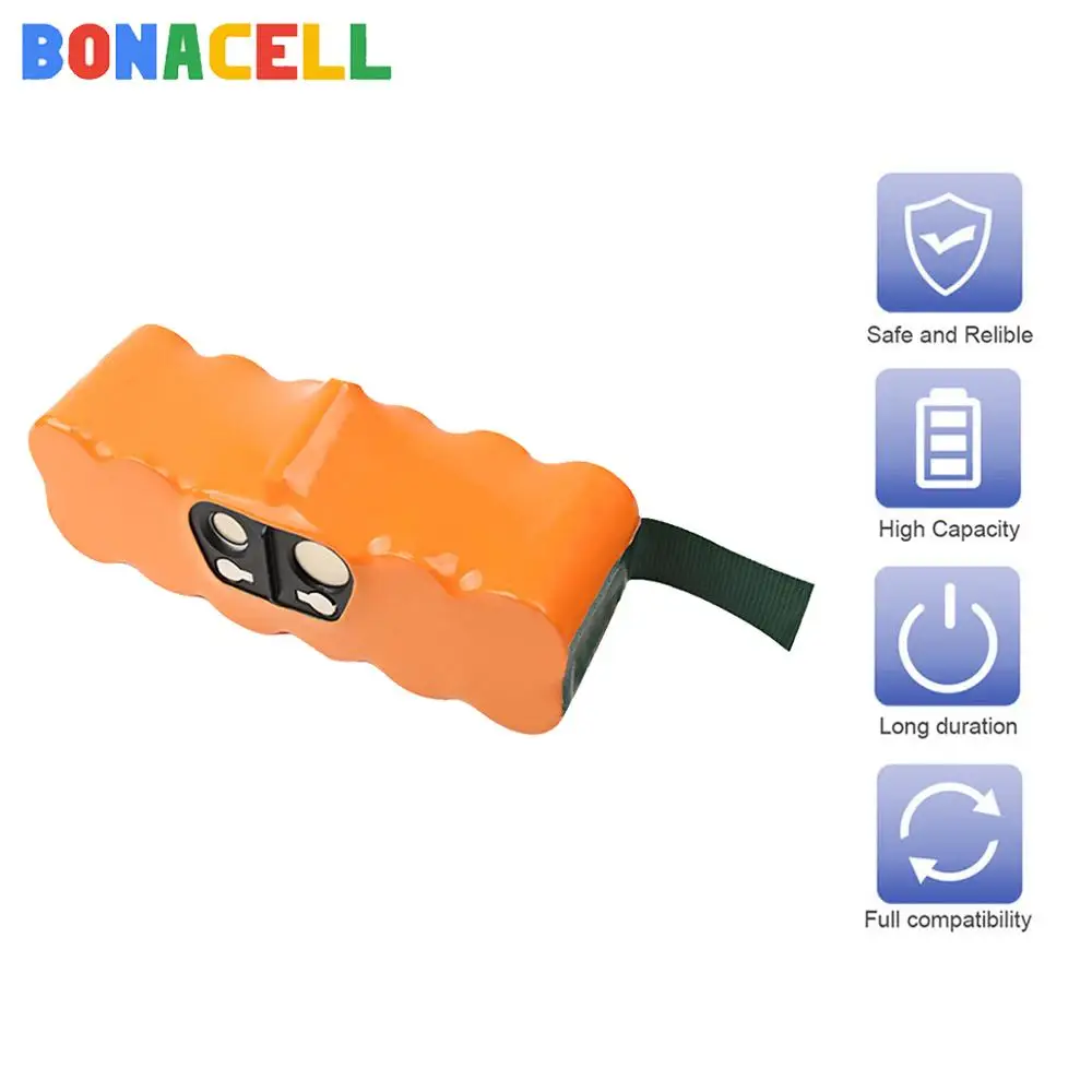 Bonacell Replacement for iRobot Roomba 500 14.4V 3800mAh Ni-MH Battery 600 700 800 900 Series batteries
Bonacell Replacement for iRobot Roomba 500 14.4V 3800mAh Ni-MH Battery 600 700 800 900 Series batteries