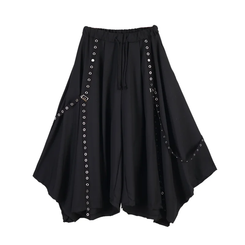 2019!Four seasons dark men and women skirts rivets webbing decorative loose wide leg pants hairdresser skirt pants.
2019!Four seasons dark men and women skirts rivets webbing decorative loose wide leg pants hairdresser skirt pants.