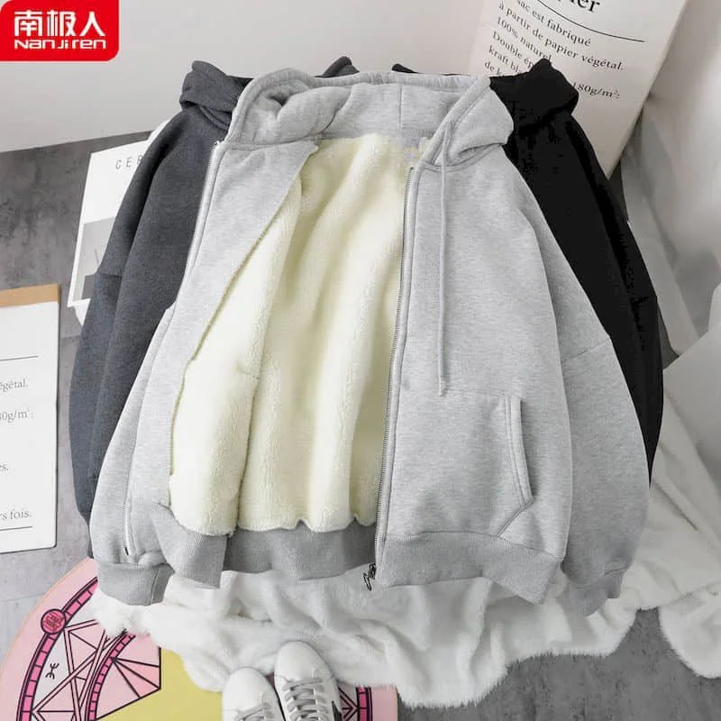 Velvet Hoodies Women Sweatshirt Top 2022 New Loose Korean Style Hooded Plus Velvet Thick Zipper Jacket Tide Autumn Winter
Velvet Hoodies Women Sweatshirt Top 2022 New Loose Korean Style Hooded Plus Velvet Thick Zipper Jacket Tide Autumn Winter