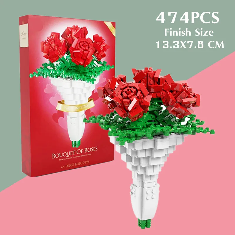 New 474PCS Ideas Series Rose Flower Block Valentine's Gift Princess Girl Birthday Christmas Building Bricks Model Toys Kids Gift
New 474PCS Ideas Series Rose Flower Block Valentine's Gift Princess Girl Birthday Christmas Building Bricks Model Toys Kids Gift