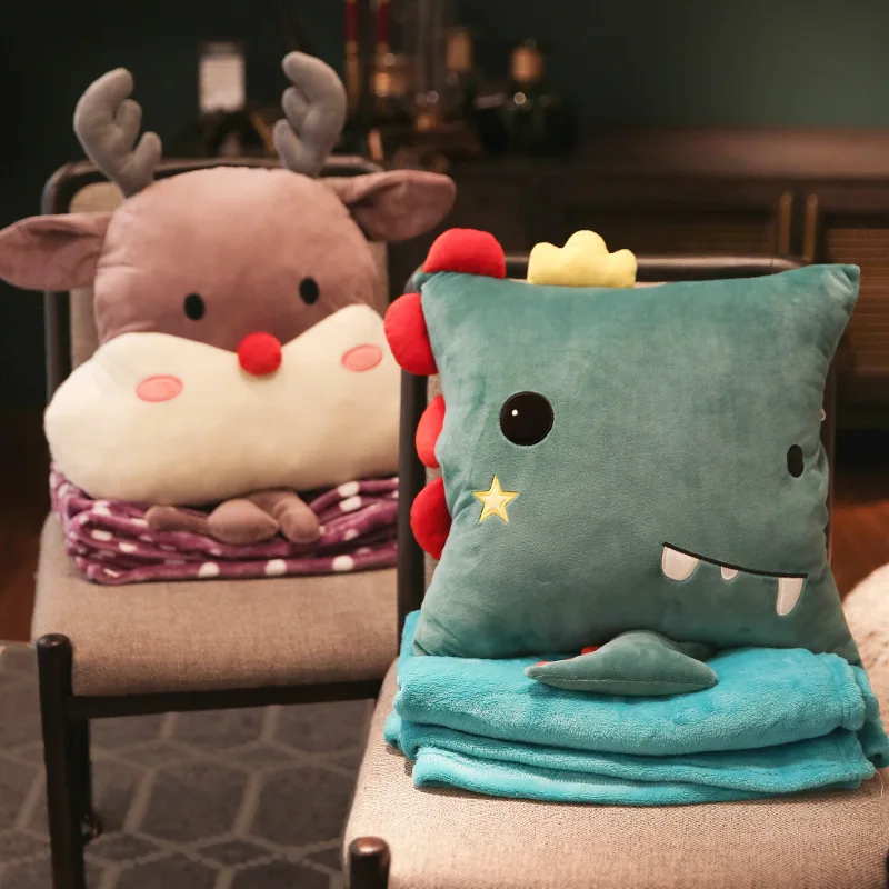 Cartoon Pillow Quilt Dual-Use Office Back Cushion Pillow Three-In-One Nap Blanket Nap Pillow Toy Pillow Blanket Gift for Child
Cartoon Pillow Quilt Dual-Use Office Back Cushion Pillow Three-In-One Nap Blanket Nap Pillow Toy Pillow Blanket Gift for Child