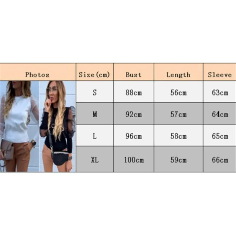 Women Fashion Long Sleeve Sheer Mesh Blouse Sexy Puff Sleeve Tops Vintage Pearls Sleeve Baggy Blouse O-neck Shirts Female Blusas
Women Fashion Long Sleeve Sheer Mesh Blouse Sexy Puff Sleeve Tops Vintage Pearls Sleeve Baggy Blouse O-neck Shirts Female Blusas