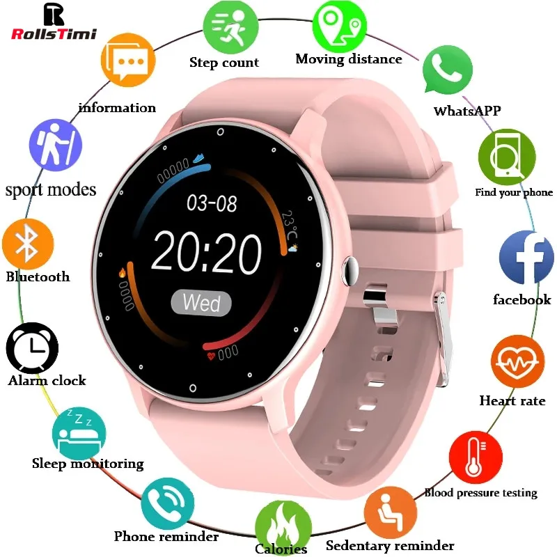 RT 2021 New Smart Watch Women Men Full Touch Screen Sport Fitness Watch IP67 Waterproof Bluetooth For Android ios smartwatch
RT 2021 New Smart Watch Women Men Full Touch Screen Sport Fitness Watch IP67 Waterproof Bluetooth For Android ios smartwatch
