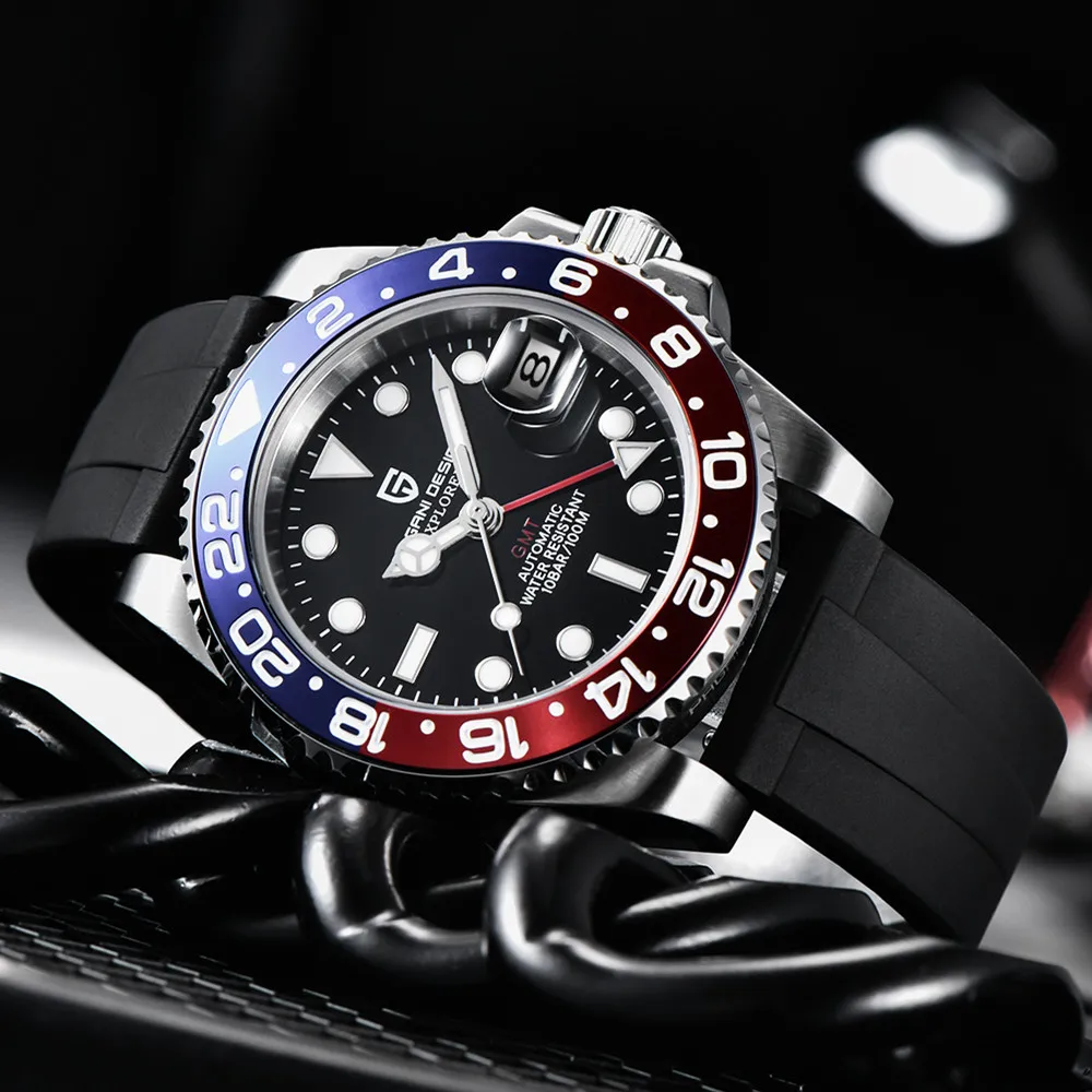 PAGANI DESIGN Sapphire Glass 40MM Ceramic GMT Mechanical Watches 100m Waterproof Classic Fashion Luxury Automatic Watch
PAGANI DESIGN Sapphire Glass 40MM Ceramic GMT Mechanical Watches 100m Waterproof Classic Fashion Luxury Automatic Watch