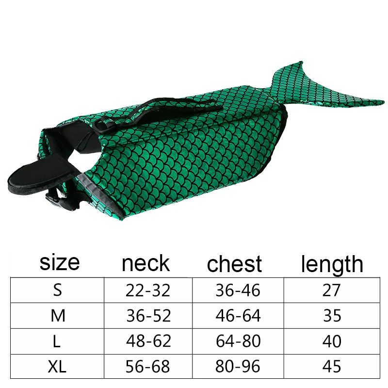 Dog Life Jacket Mermaid Shape Vest Sea-Maid Swimming Safety Wear Pet Costumes Chiens Water Sport Clothes
Dog Life Jacket Mermaid Shape Vest Sea-Maid Swimming Safety Wear Pet Costumes Chiens Water Sport Clothes