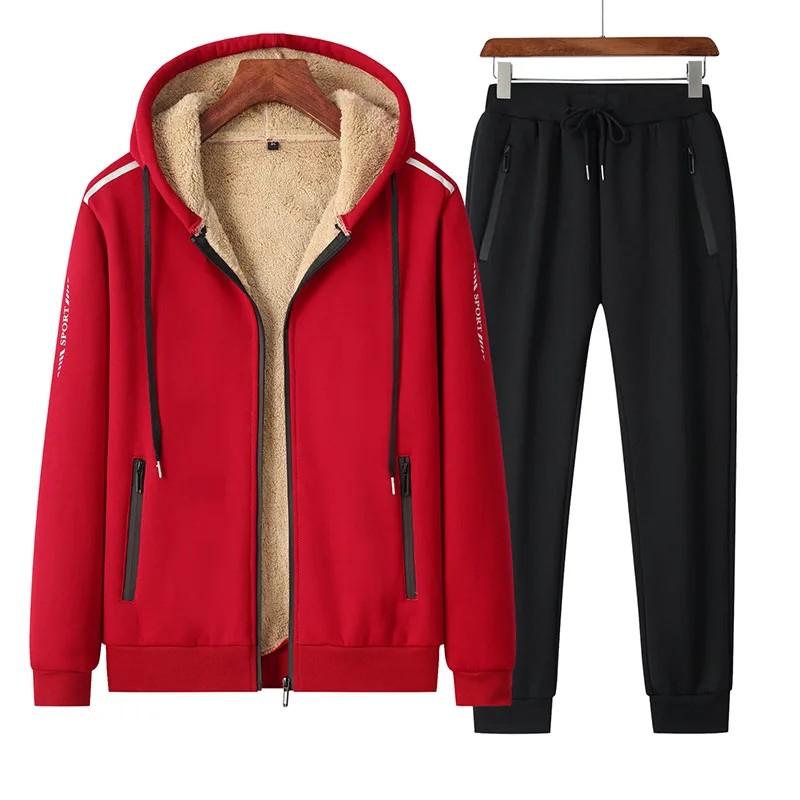 Fashion Warm Sport Suit Men Set Winter Sportsuit 2021 New Thermal Hoodies Sets Fleece Tracksuit Windproof Gym Run Sportswear
Fashion Warm Sport Suit Men Set Winter Sportsuit 2021 New Thermal Hoodies Sets Fleece Tracksuit Windproof Gym Run Sportswear