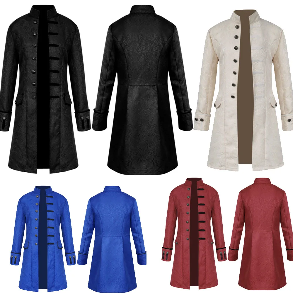Classic Medieval Jacket Men's Victorian Princes Nobelman Cosplay Stand Collar Larp Viking Costume Renaissance Vintage Tuxedo
Classic Medieval Jacket Men's Victorian Princes Nobelman Cosplay Stand Collar Larp Viking Costume Renaissance Vintage Tuxedo