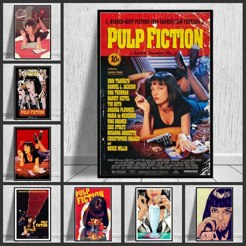 Vintage Movie Canvas Art Posters and Print Pulp Fiction Quentin Tarantino Canvas Paintings on The Wall for Home Decor Pictures
Vintage Movie Canvas Art Posters and Print Pulp Fiction Quentin Tarantino Canvas Paintings on The Wall for Home Decor Pictures