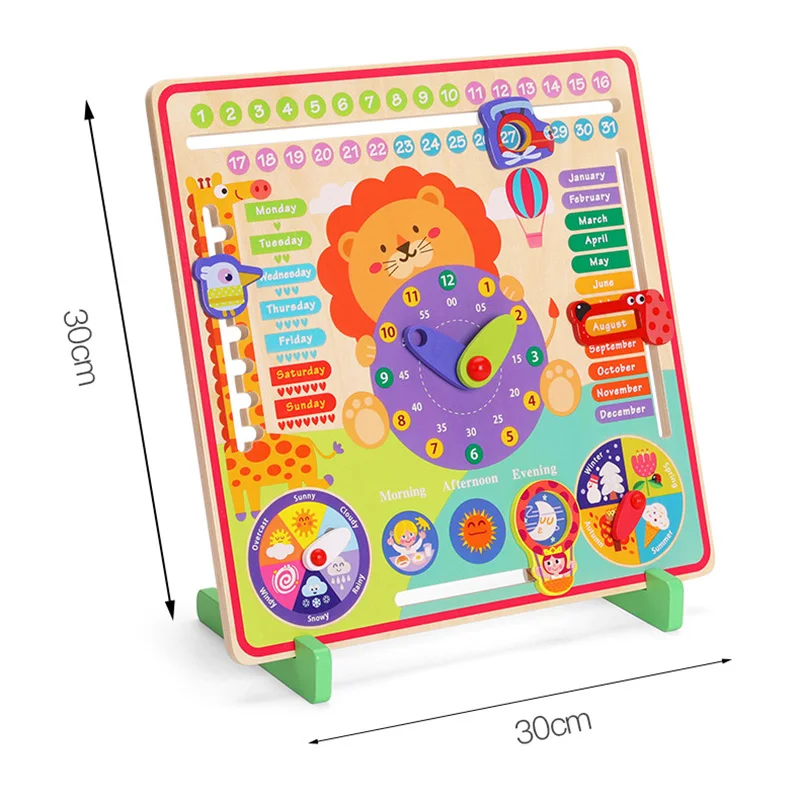 Children Montessori Wooden Clock Education Board Toys Multifunctional Learning Calendar Weather Season Time Teaching Aids Gifts
Children Montessori Wooden Clock Education Board Toys Multifunctional Learning Calendar Weather Season Time Teaching Aids Gifts