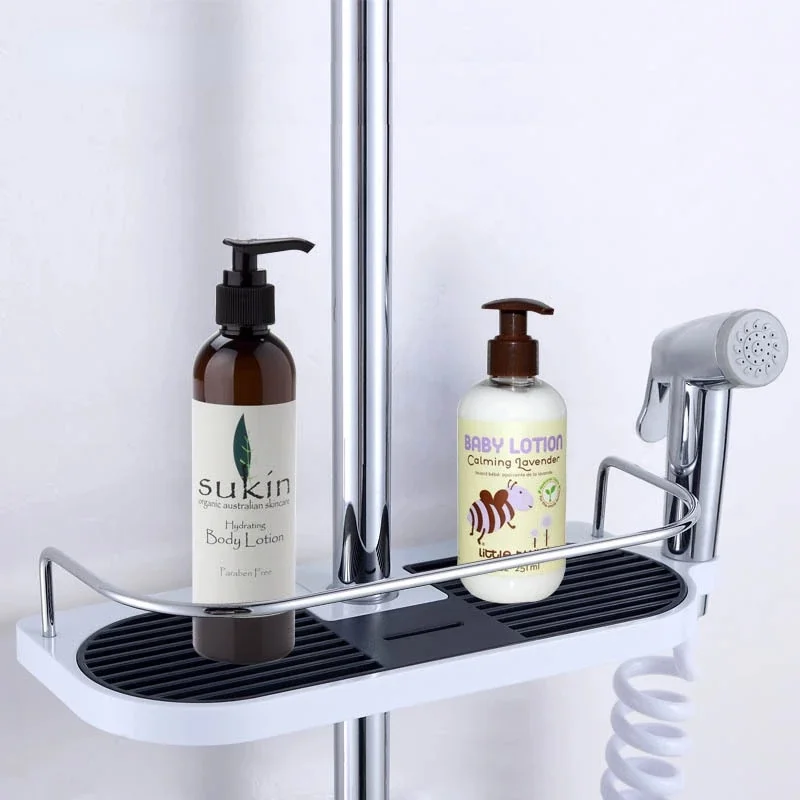 2022 Smart Bathroom Storage Holder High Quality Shampoo Tray Shower Head Holder Adjustable Bathroom Shelves Soap Storage Shelf
2022 Smart Bathroom Storage Holder High Quality Shampoo Tray Shower Head Holder Adjustable Bathroom Shelves Soap Storage Shelf