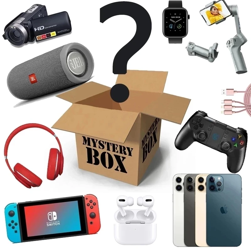 Gifts for New Year 2022 Lucky Mystery Boxes There Is A Chance To Open: Mobile Phone, Cameras, Gamepads, Projector More Gift
Gifts for New Year 2022 Lucky Mystery Boxes There Is A Chance To Open: Mobile Phone, Cameras, Gamepads, Projector More Gift