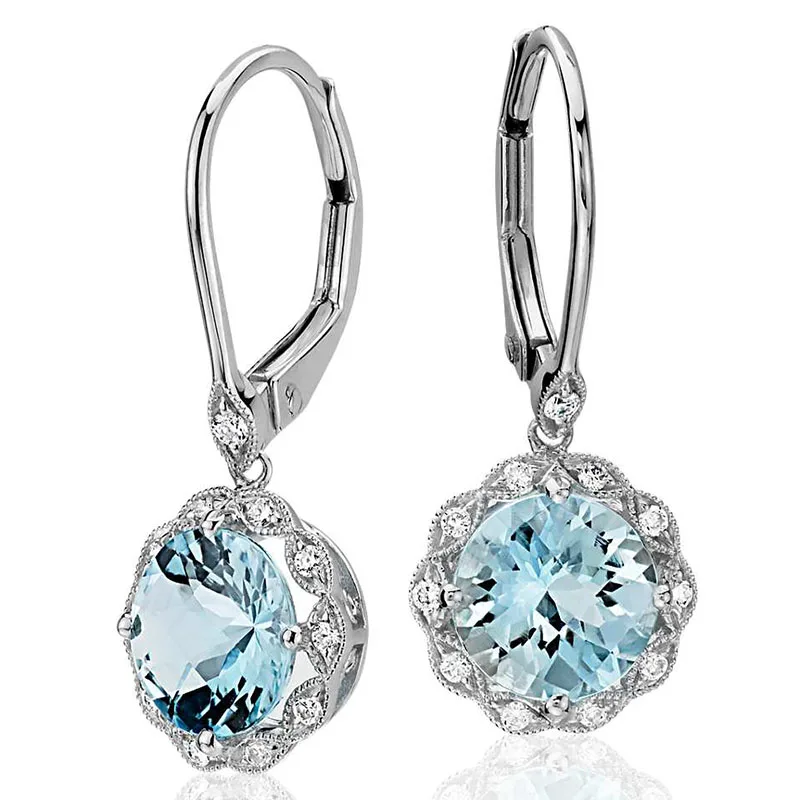 Silver Color Round Sky Blue Flower Zircon Stone Dangle Earrings Fashion Jewelry Long Drop Brincos For Women Gift Z5Q381
Silver Color Round Sky Blue Flower Zircon Stone Dangle Earrings Fashion Jewelry Long Drop Brincos For Women Gift Z5Q381