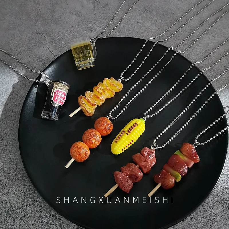 Funny Hanmade Simulation Food Fried Chicken Leg Chicken Wings Resin Necklace Creative Barbecue Necklace for Women Party Jewelry
Funny Hanmade Simulation Food Fried Chicken Leg Chicken Wings Resin Necklace Creative Barbecue Necklace for Women Party Jewelry
