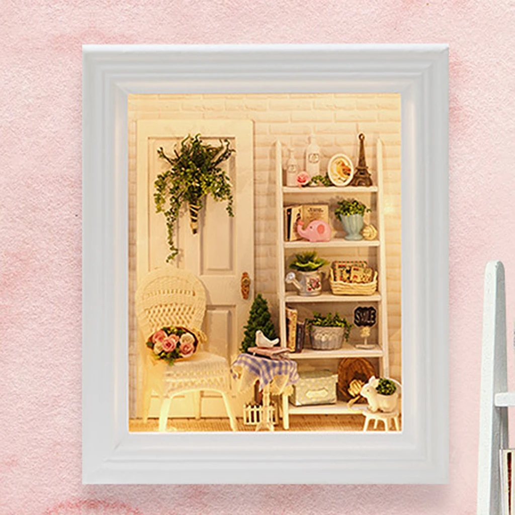 Handcraft Creative Wooden Photo Frame Kit LED Light Dollhouse Toys Gift for Kids Adults
Handcraft Creative Wooden Photo Frame Kit LED Light Dollhouse Toys Gift for Kids Adults