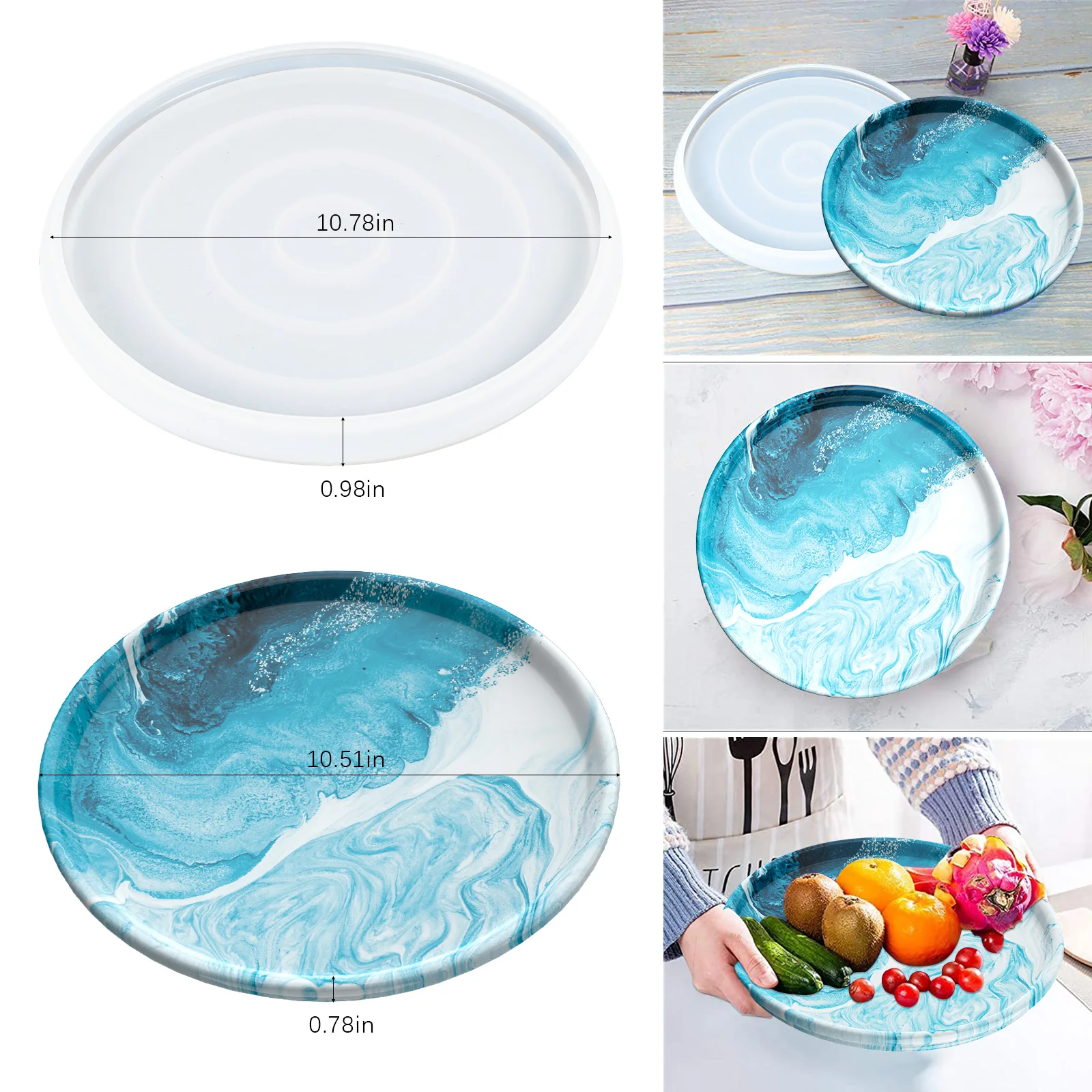 Large Rolling Tray Resin Mold Round Serving Tray Silicone Mold With Edge Large Rectangle Rolling Tray Mold For Epoxy Casting
Large Rolling Tray Resin Mold Round Serving Tray Silicone Mold With Edge Large Rectangle Rolling Tray Mold For Epoxy Casting