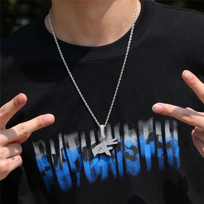 New Bling Hip Hop Gesture Pendant Pave Cubic Zircon Iced Out Cuban Chain Necklace For Men Party Jewelry
New Bling Hip Hop Gesture Pendant Pave Cubic Zircon Iced Out Cuban Chain Necklace For Men Party Jewelry