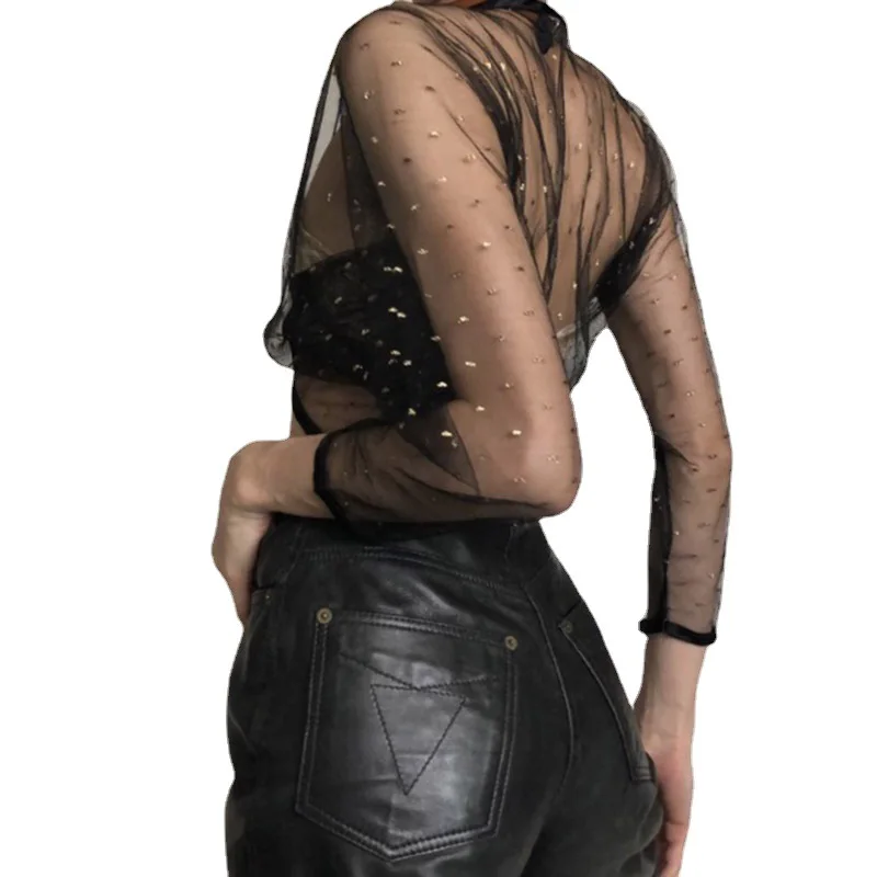 Fashion solid color sexy perspective mesh long sleeve jacket cardigan jacket female 2021 new
Fashion solid color sexy perspective mesh long sleeve jacket cardigan jacket female 2021 new