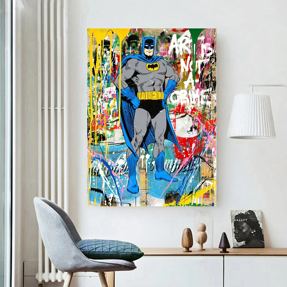 Superheroes Marvel Graffiti Painting Canvas Wall Art Deadpool Batman Marvel Posters Graffiti Picture for Living Room Home Decor
Superheroes Marvel Graffiti Painting Canvas Wall Art Deadpool Batman Marvel Posters Graffiti Picture for Living Room Home Decor