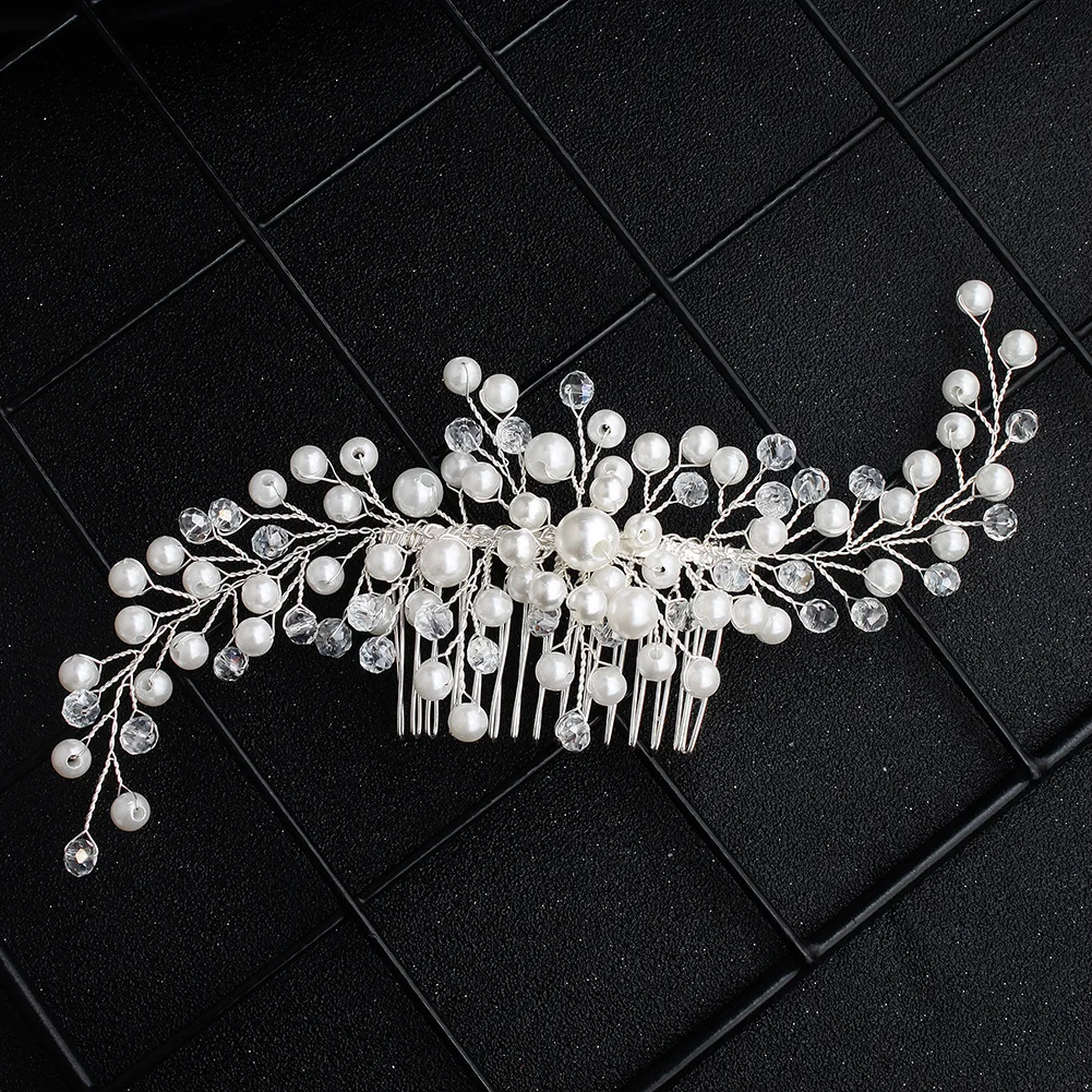 Bride Hand-Inserted Comb Pearl Crystal Hair Comb Wedding Dress Accessories Headdress Bridal Jewelry
Bride Hand-Inserted Comb Pearl Crystal Hair Comb Wedding Dress Accessories Headdress Bridal Jewelry