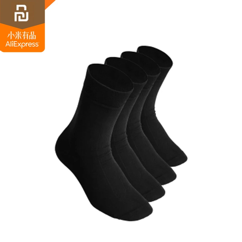 

4 pcs/set xiaomi 365WEAR spring and summer winter section gentleman's socks black Antibacterial pre-odor, moisture wicking sock