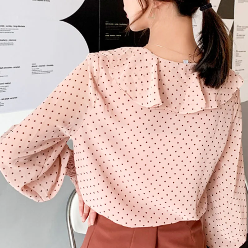 Fashion Blusas Femininas Shirts Womens Tops and Blouses Ladies Tops Women Chiffon Shirt Printed Dot Long Sleeve Blouse 5315 50
Fashion Blusas Femininas Shirts Womens Tops and Blouses Ladies Tops Women Chiffon Shirt Printed Dot Long Sleeve Blouse 5315 50
