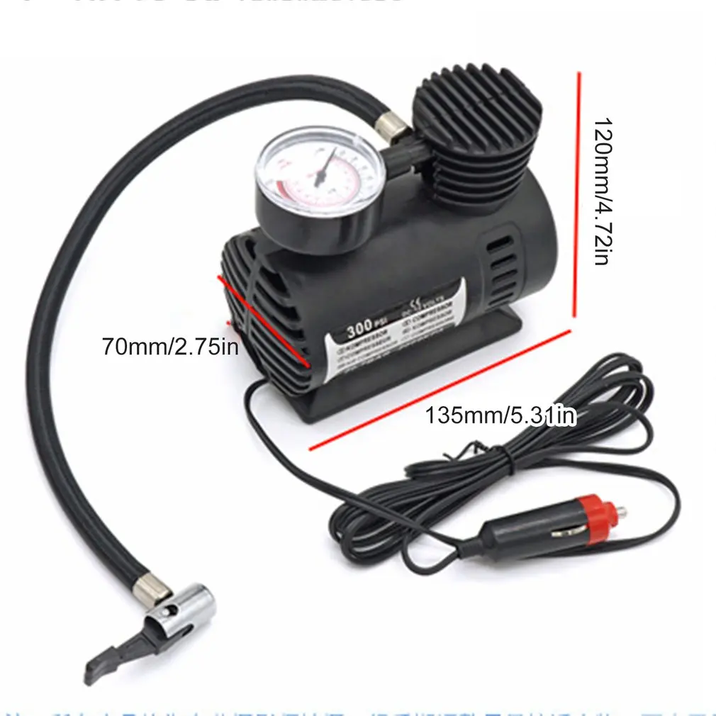 Mini Air Compressor Electric Pump ABS Automotive Durable Vehicle Air Pump 300 PSI Tire Inflator Pump DC 12V Car Parts
Mini Air Compressor Electric Pump ABS Automotive Durable Vehicle Air Pump 300 PSI Tire Inflator Pump DC 12V Car Parts