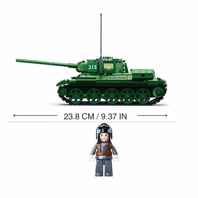 Military WW2 MiG-15 Bis Fighter Aircraft 215 Tank Building Blocks Sets Army DIY Creative Model Bricks Educational Toys for Boys
Military WW2 MiG-15 Bis Fighter Aircraft 215 Tank Building Blocks Sets Army DIY Creative Model Bricks Educational Toys for Boys