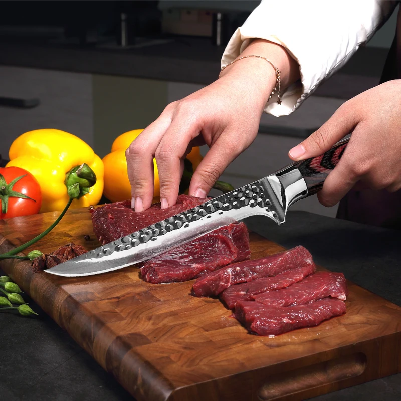5.5" Forged Boning Knife Stainless Steel Chef Knife for Meat Bone Fish Fruit Vegetables Kitchen Knife Cleaver Butcher Knife
5.5" Forged Boning Knife Stainless Steel Chef Knife for Meat Bone Fish Fruit Vegetables Kitchen Knife Cleaver Butcher Knife