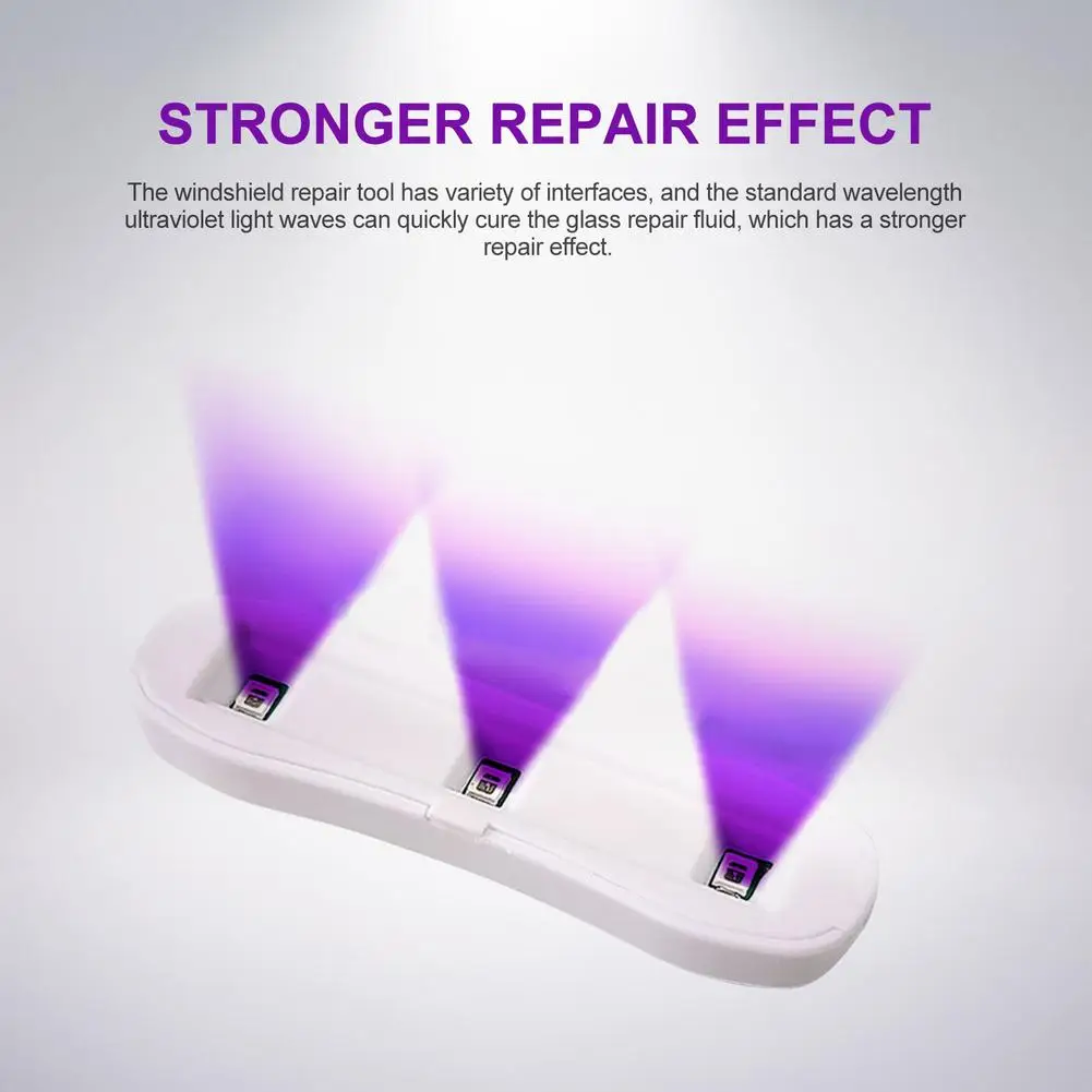 UV Cure Lamp 2 Interface Type-c Micro For Car Glass Auto Glass Windshield Repair Kit Stronger Repair Effect 6.8x1.8x0.9 Cm 
UV Cure Lamp 2 Interface Type-c Micro For Car Glass Auto Glass Windshield Repair Kit Stronger Repair Effect 6.8x1.8x0.9 Cm