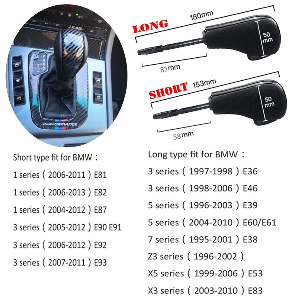 Black/Silver/Carbon Car Truck Styling Automatic Vehicles Gear Shift Knob Stick For BMW 1 Series E81 2006-2011 Car Styling
Black/Silver/Carbon Car Truck Styling Automatic Vehicles Gear Shift Knob Stick For BMW 1 Series E81 2006-2011 Car Styling