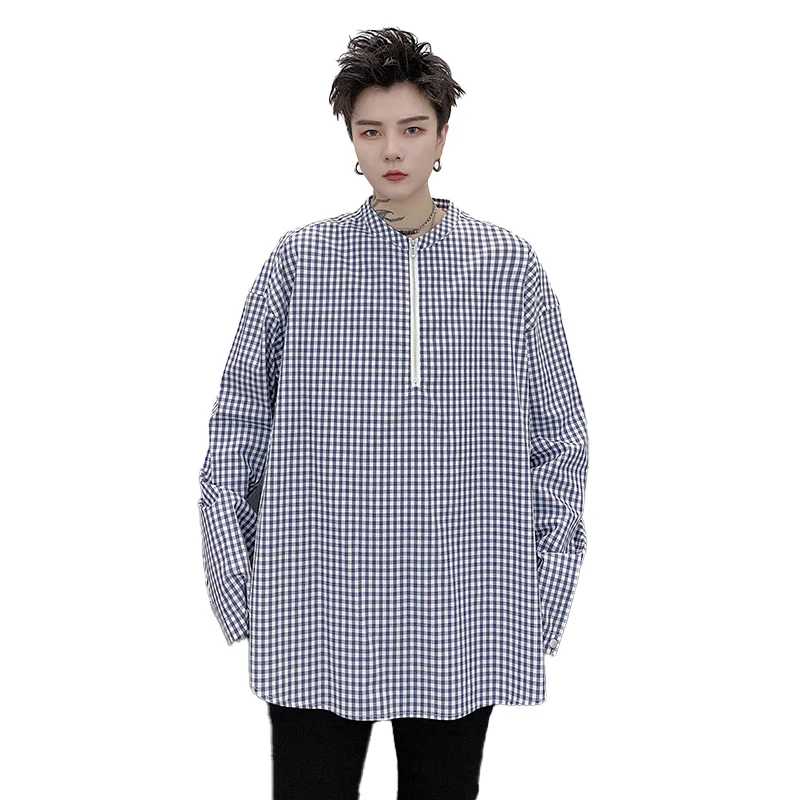 Male Streetwear Hip Hop Vintage Loose Shirt Men Stand Collar Long Sleeve Casual Pullover Shirt
Male Streetwear Hip Hop Vintage Loose Shirt Men Stand Collar Long Sleeve Casual Pullover Shirt