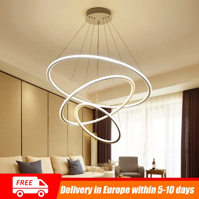 20 40 60cm 3 Ring Modern LED Circular Ring Acrylic Chandelier Pendant Lights Ceiling Lights for Living Room Bedroom Hanging Lamp
20 40 60cm 3 Ring Modern LED Circular Ring Acrylic Chandelier Pendant Lights Ceiling Lights for Living Room Bedroom Hanging Lamp