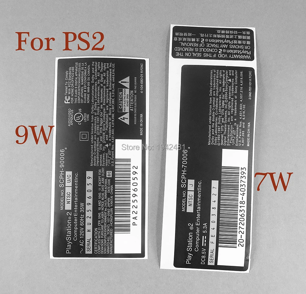 5 шт. наклейки с полным покрытием для Sony Playstation 2 7 Вт 9 контроллер наклейка PS2 70000 90000