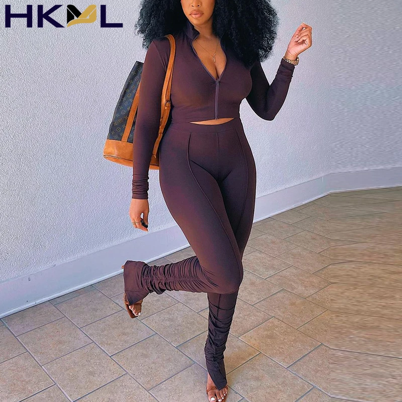 Women Jumpsuit Solid V-Neck Trousers Long Sleeve Zipper Front Cut Out Slim Fit Overalls Jumpsuit 2021
Women Jumpsuit Solid V-Neck Trousers Long Sleeve Zipper Front Cut Out Slim Fit Overalls Jumpsuit 2021