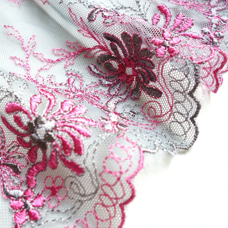 15Yards Embroidered Tulle Lace Trim Dark Grey Mesh Tulle Two Sided Ribbon Embroidery Laces Fabric High Quality 20cm Width
15Yards Embroidered Tulle Lace Trim Dark Grey Mesh Tulle Two Sided Ribbon Embroidery Laces Fabric High Quality 20cm Width