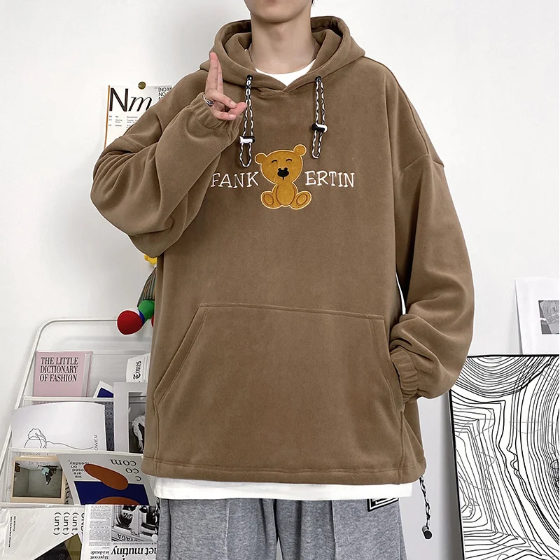 Autumn Fleece Hoodies Men Cute Warm Hooded Sweatshirts With Embroidy Bear Korea Style Oversize Hoodie Fashion Streetwear M-6XL
Autumn Fleece Hoodies Men Cute Warm Hooded Sweatshirts With Embroidy Bear Korea Style Oversize Hoodie Fashion Streetwear M-6XL
