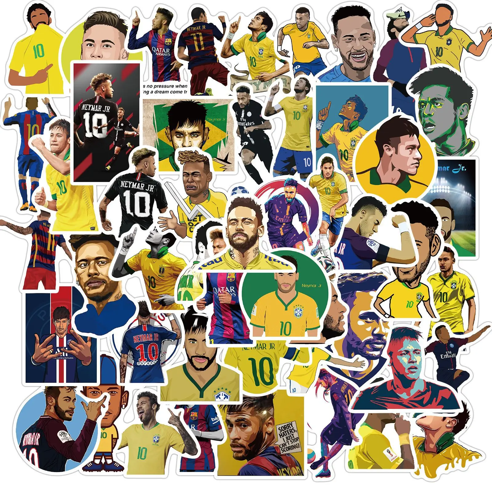 10/50Pcs Soccer Star Stickers Neymar Suitcase Graffiti Laptop Fridge Skateboard Luggage Football Stickers Sport Children Decal
10/50Pcs Soccer Star Stickers Neymar Suitcase Graffiti Laptop Fridge Skateboard Luggage Football Stickers Sport Children Decal
